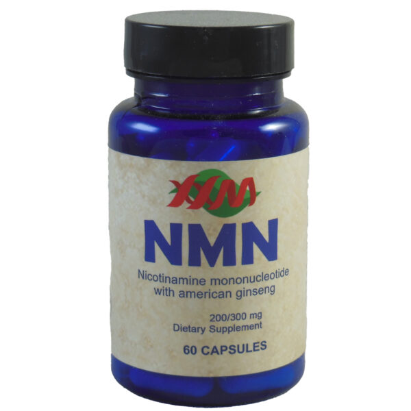 NMN (300 mg) with Ginseng (200 mg) 60 capsules per bottle