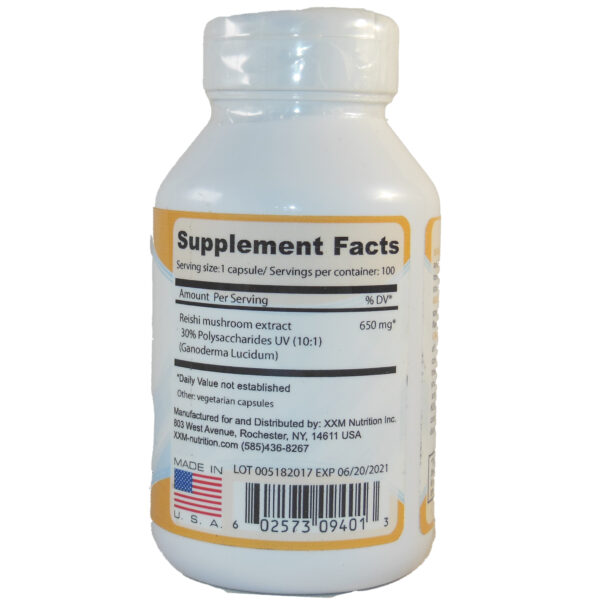 Reishi Mushroom high dose  60 capsules/bottle - Image 3