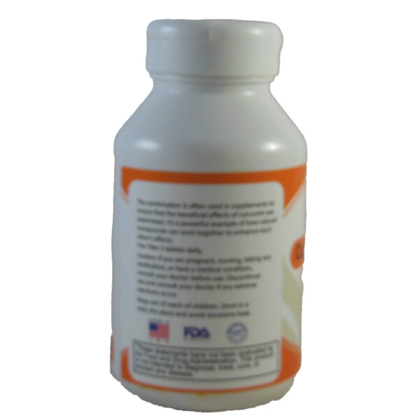 Curcumin with turmeric and peperine 90 tablets - Image 2