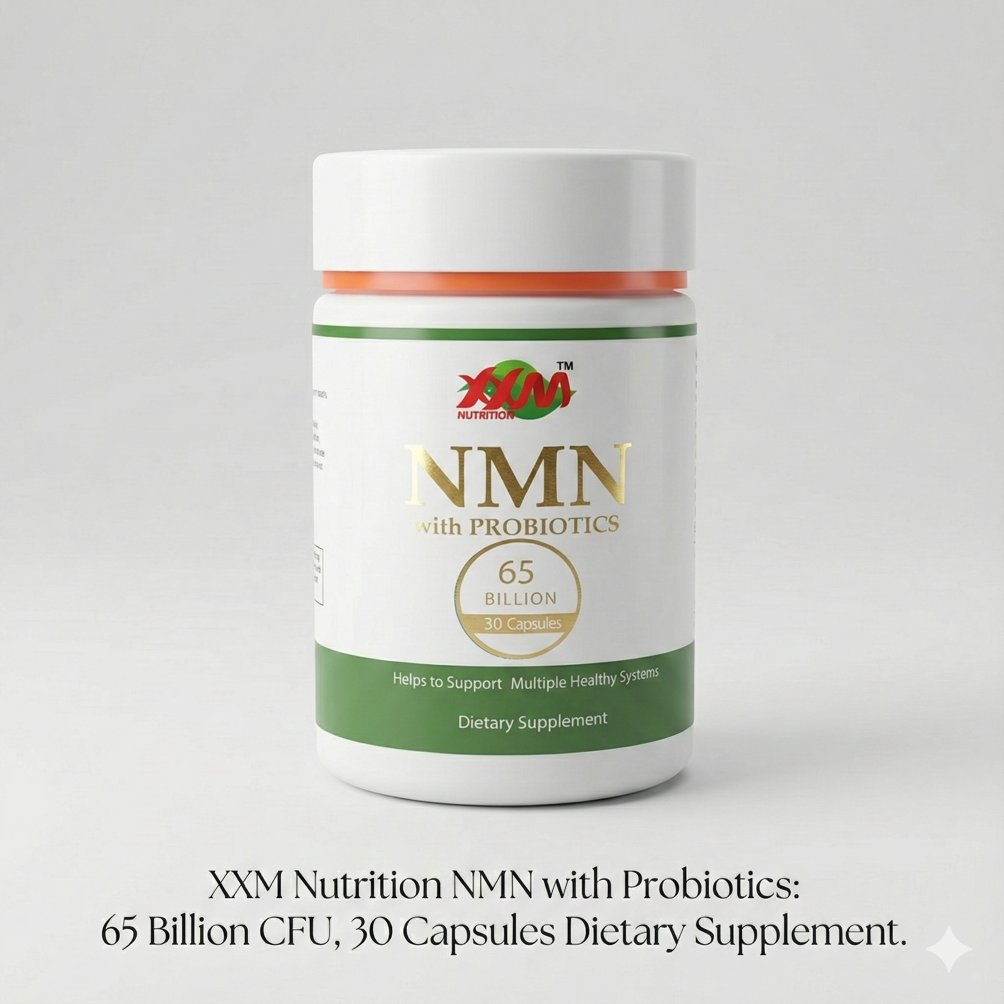NMN with Probiotics, 200 mg plus 65 billion vitality of probiotics