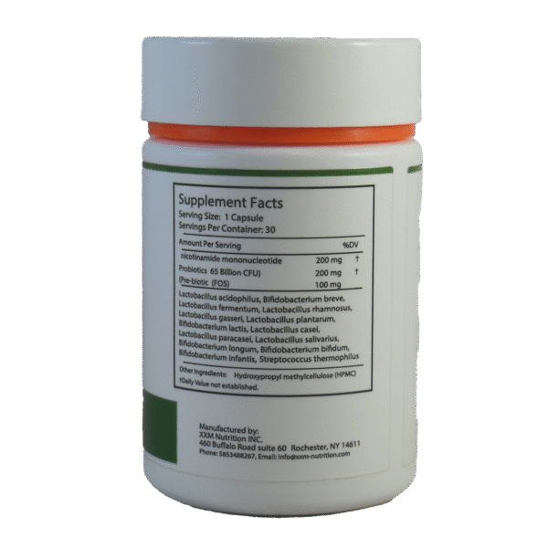 NMN with Probiotics, 200 mg plus 65 billion vitality of probiotics - Image 2